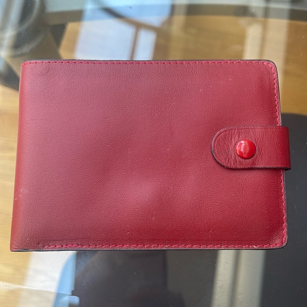 Beautiful red leather wallet